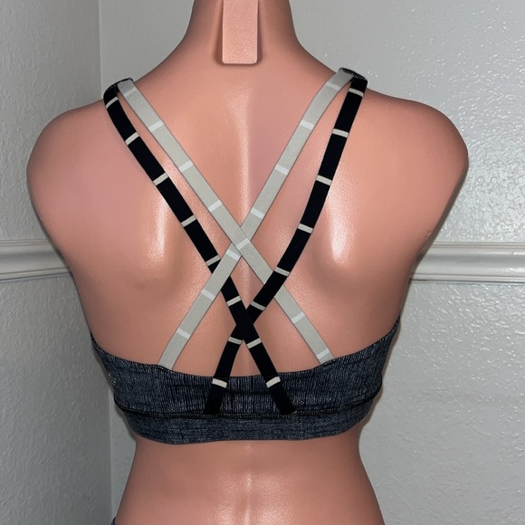 Lululemon Energy Bra Burlap Texture Black Dune / Cayman Stripe Black Mojave 10 - Picture 8 of 12